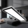 Plafón LED Tava, negro, plástico, 98 cm, retroiluminación