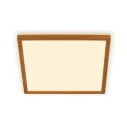Plafón LED Tava Wood, 29 x 29 cm, plástico, 3000 K