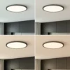 Plafón LED Tuco CCT, atenuable, negro Ø 50 cm