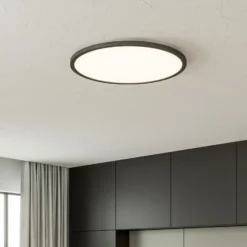 Plafón LED Tuco CCT, atenuable, negro Ø 50 cm