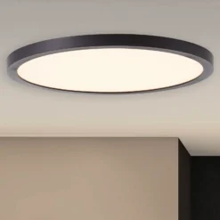 Plafón LED Tuco, negro, Ø 25 cm