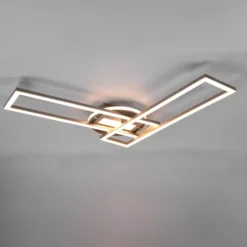Plafón LED Twister giratorio control remoto níquel