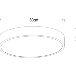 Plafón LED Unar, dorado mate, Ø 30 cm