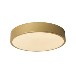 Plafón LED Unar, dorado mate, Ø 30 cm