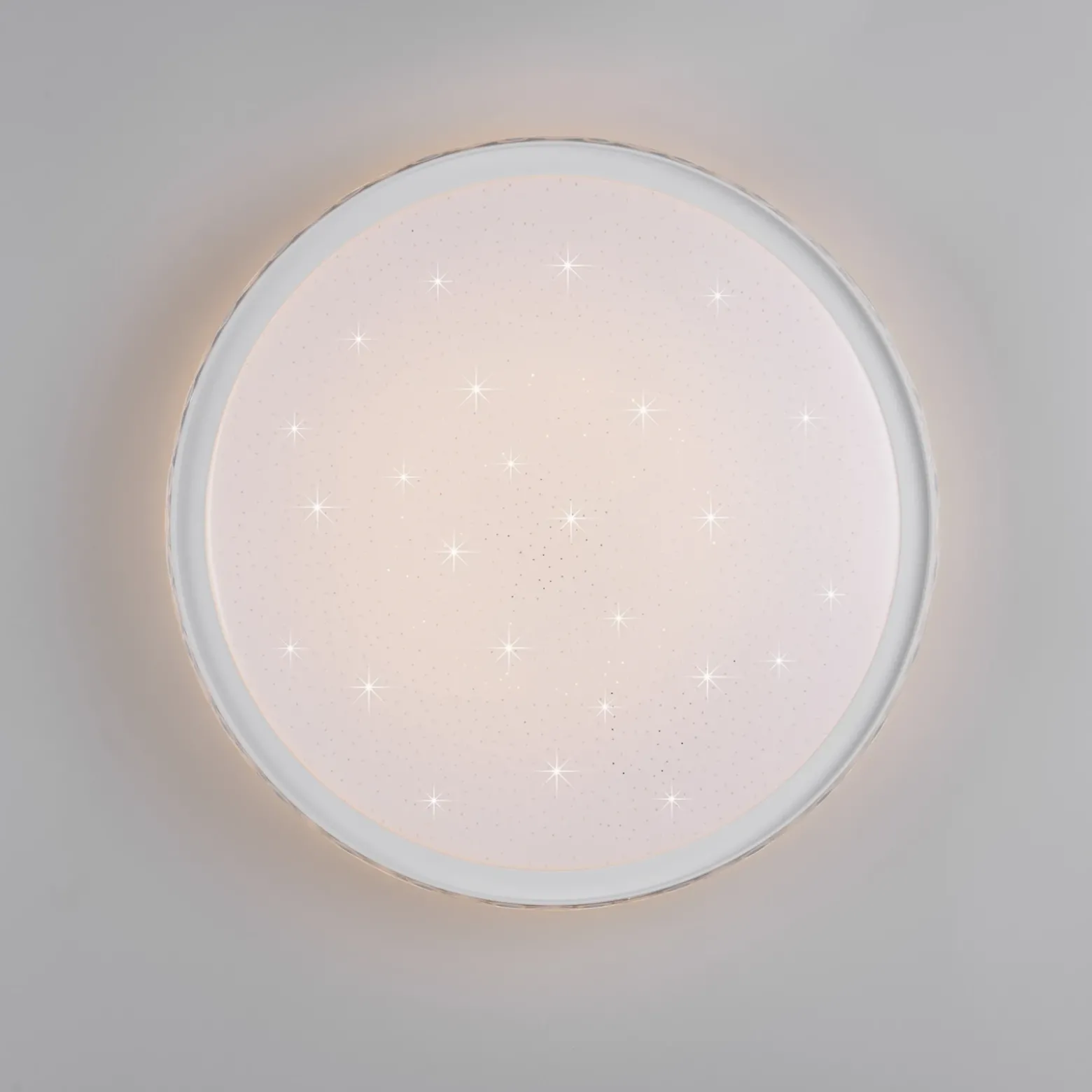 Plafón LED Varda, blanco, Ø 39 cm, control remoto