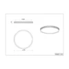 Plafón LED Varda, negro, Ø 39 cm, control remoto