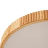 plafón LED Velua de Lindby, blanco/madera clara, CCT, Ø 50 cm