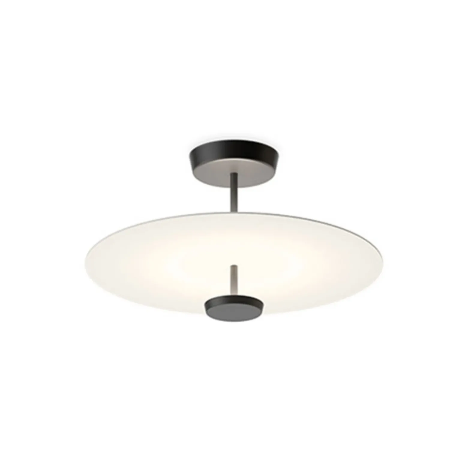 Plafón LED Vibia Flat 2 luces Ø 55 cm blanco