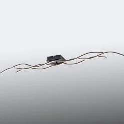 Plafón LED Wave 3.000K 137,5x16cm negro