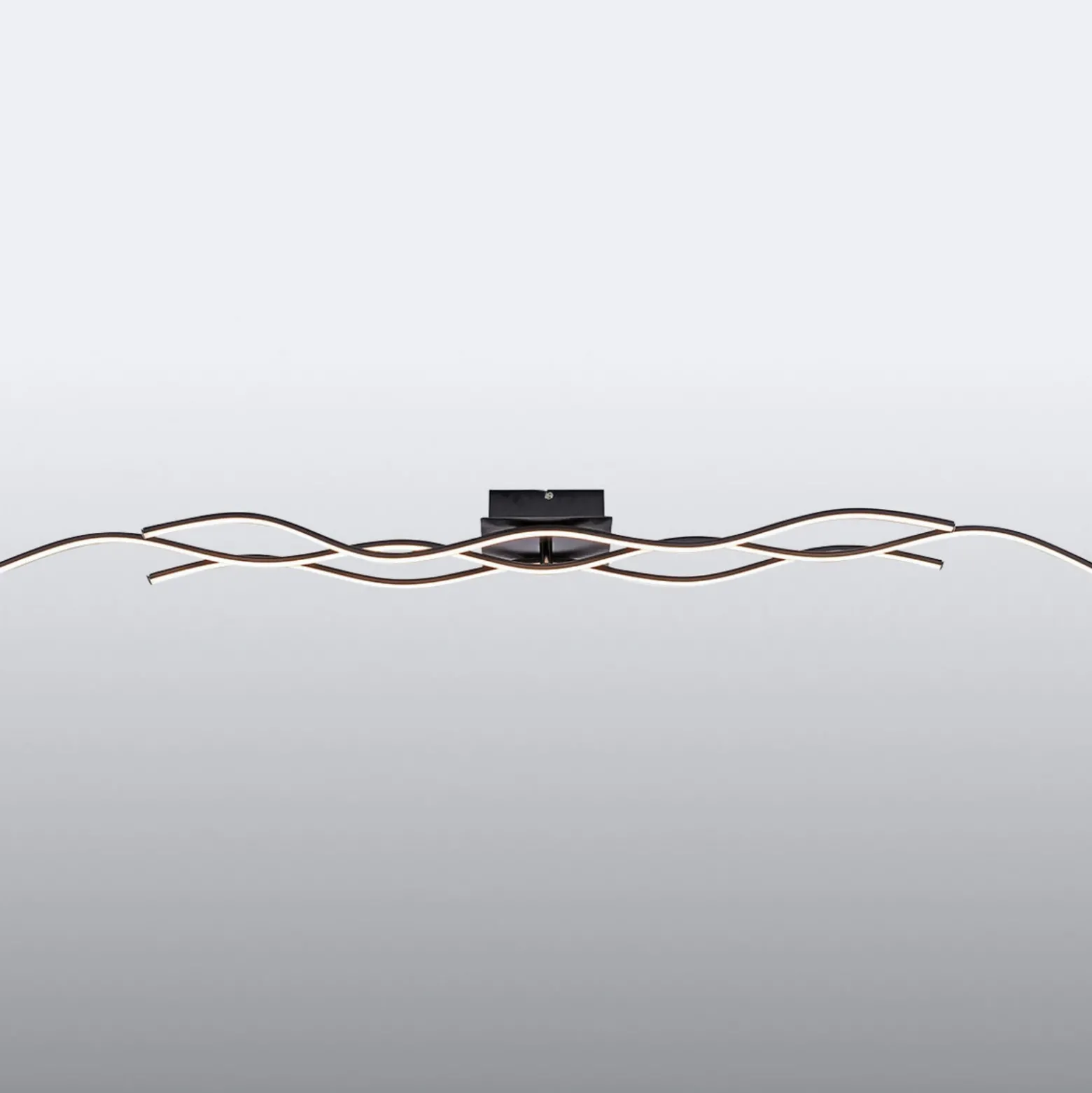 Plafón LED Wave 3.000K 137,5x16cm negro