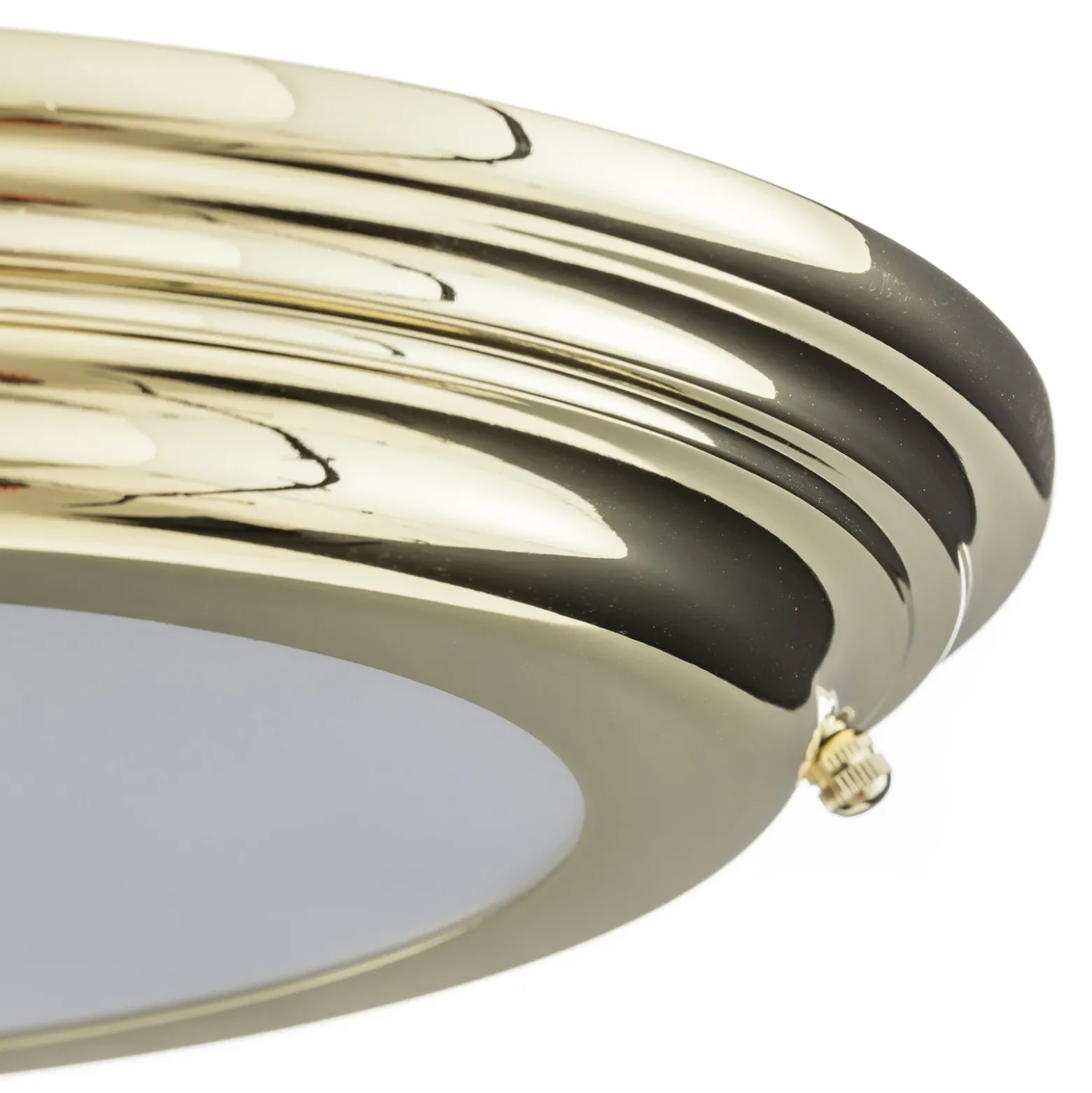 Plafón LED Welland IP44, latón pulido