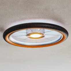 Plafón LED Wheel, RGB, negro