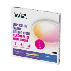 Plafón LED WiZ SuperSlim RGBW Ø42 cm blanco