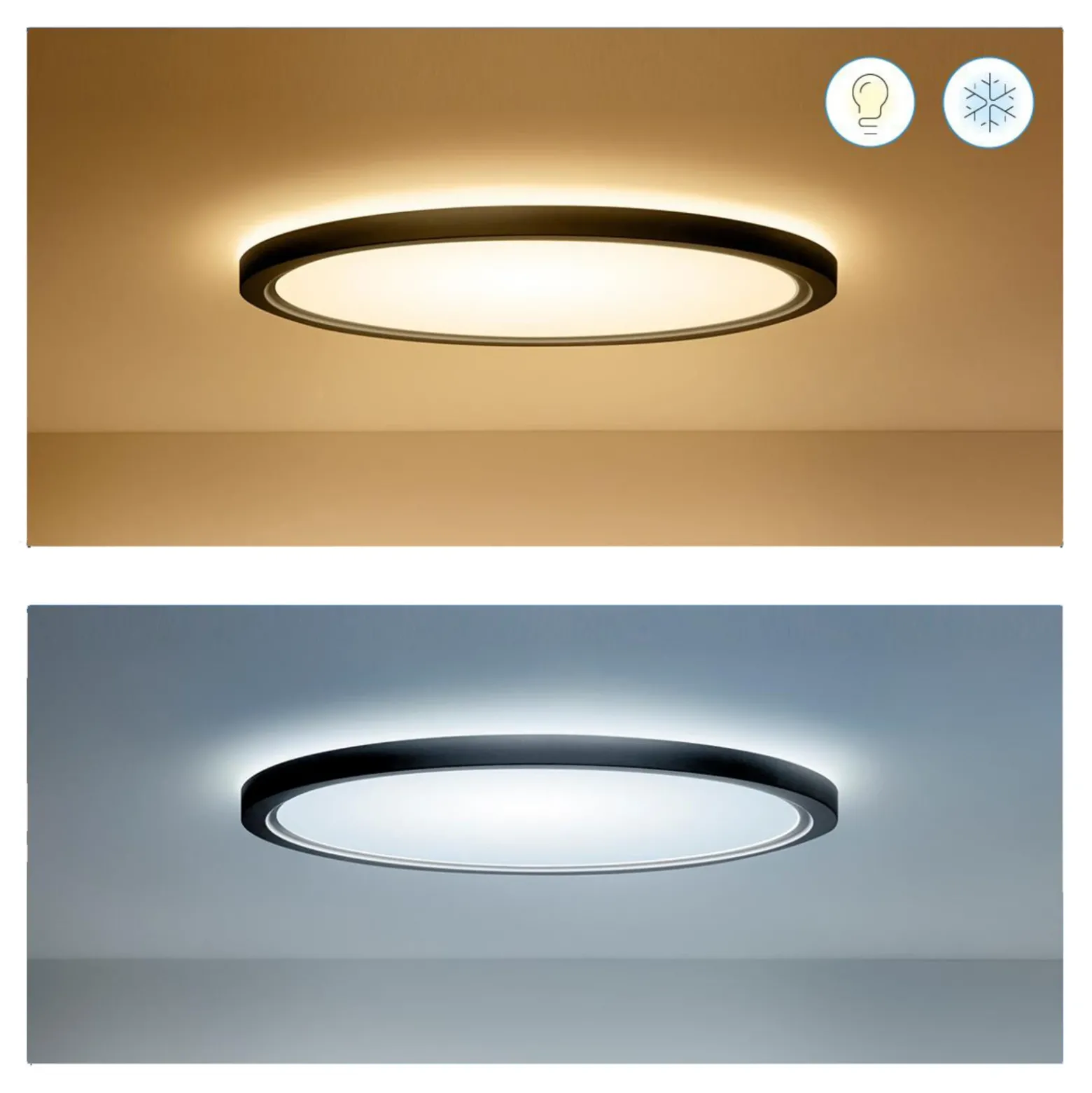 Plafón LED WiZ SuperSlim RGBW Ø42 cm negro