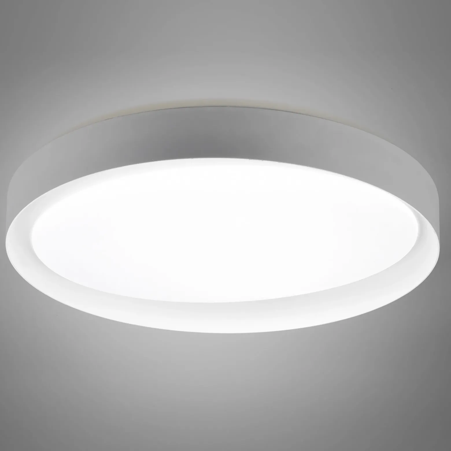 Plafón LED Zeta tunable white, gris/blanco