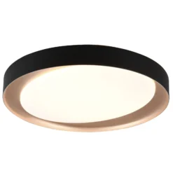 Plafón LED Zeta tunable white, negro/oro