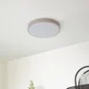 Plafón LED Zylo de Lindby, color topo, Ø 49 cm, CCT atenuable