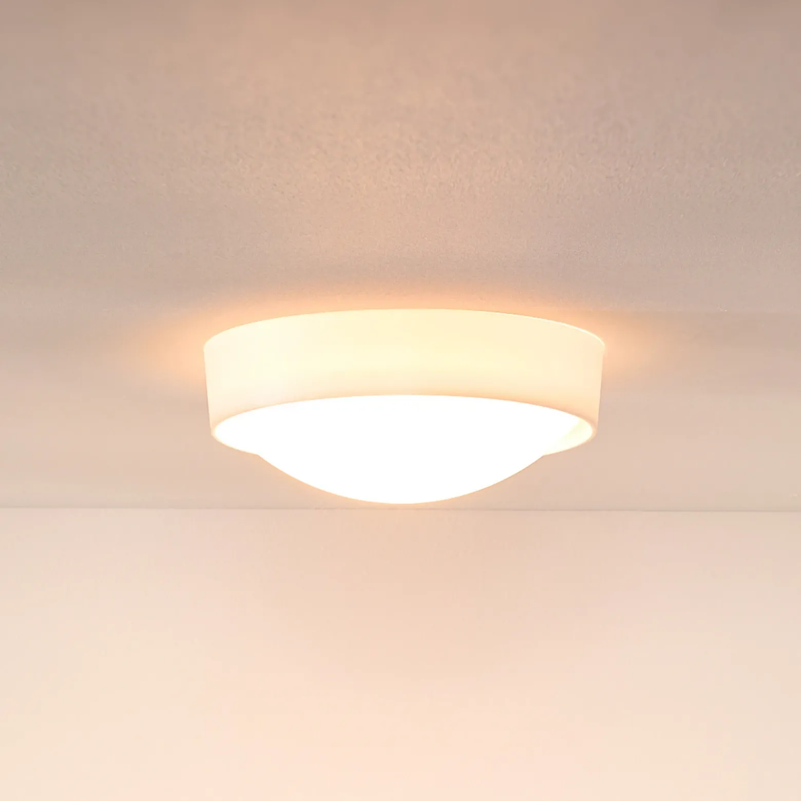 Plafón Lex, redondo, Ø 25 cm, blanco