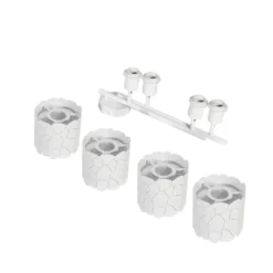 Plafón Lindby Aralena, blanco, 4 luces, longitud 97 cm