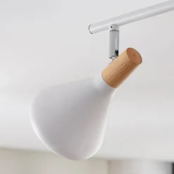 Plafón Lindby Arina, 53 cm, blanco, 3 luces, E14