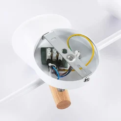 Plafón Lindby Arina, 53 cm, blanco, 3 luces, E14