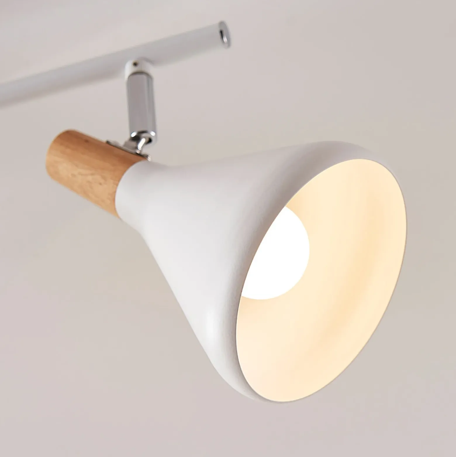 Plafón Lindby Arina, 53 cm, blanco, 3 luces, E14