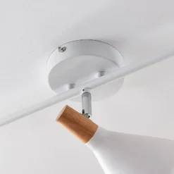 Plafón Lindby Arina, 53 cm, blanco, 3 luces, E14