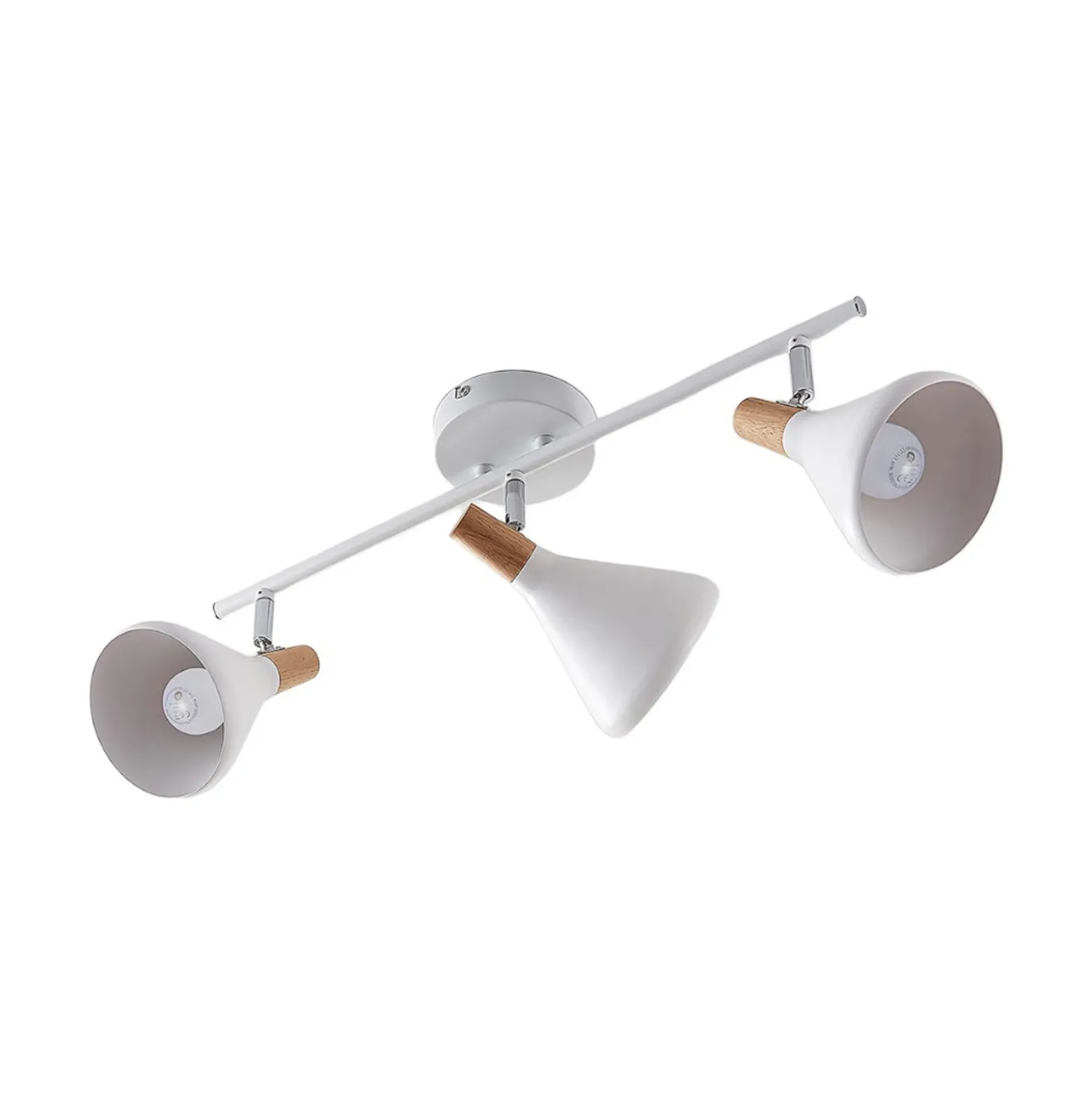 Plafón Lindby Arina, 53 cm, blanco, 3 luces, E14