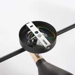 Plafón Lindby Arina, 53 cm, negro, 3 luces, E14