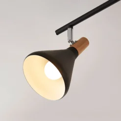 Plafón Lindby Arina, 53 cm, negro, 3 luces, E14