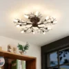 Plafón Lindby Bigna, Ø 68 cm, 10 luces, cristal, metal