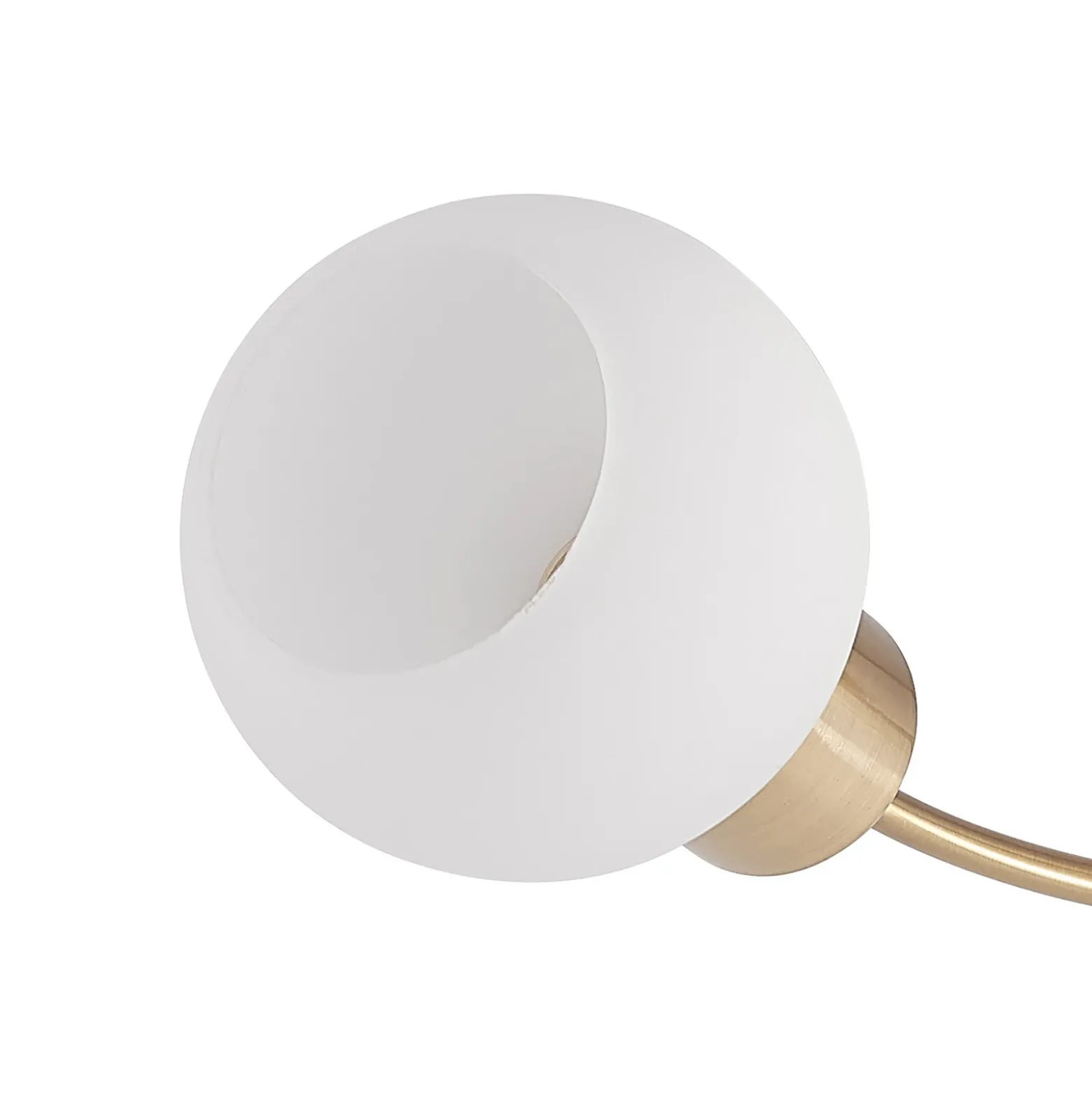 Plafón Lindby Ciala, 3 luces, color latón, cristal