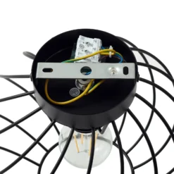 Plafón Lindby Danika, Ø 25 cm, negro, metal
