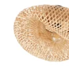 Plafón Lindby Eleane, bambú, natural, Ø 50 cm