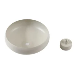 Plafón Lindby Elover, beige, Ø 45 cm, hierro