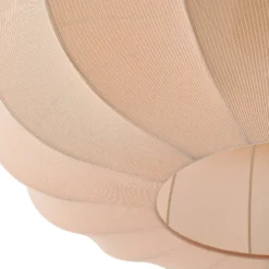 Plafón Lindby Helin, beige, Ø 60 cm, textil, 3 x E27