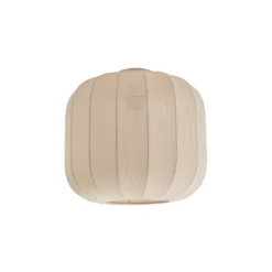 Plafón Lindby Helin, beige, tela, Ø 35 cm