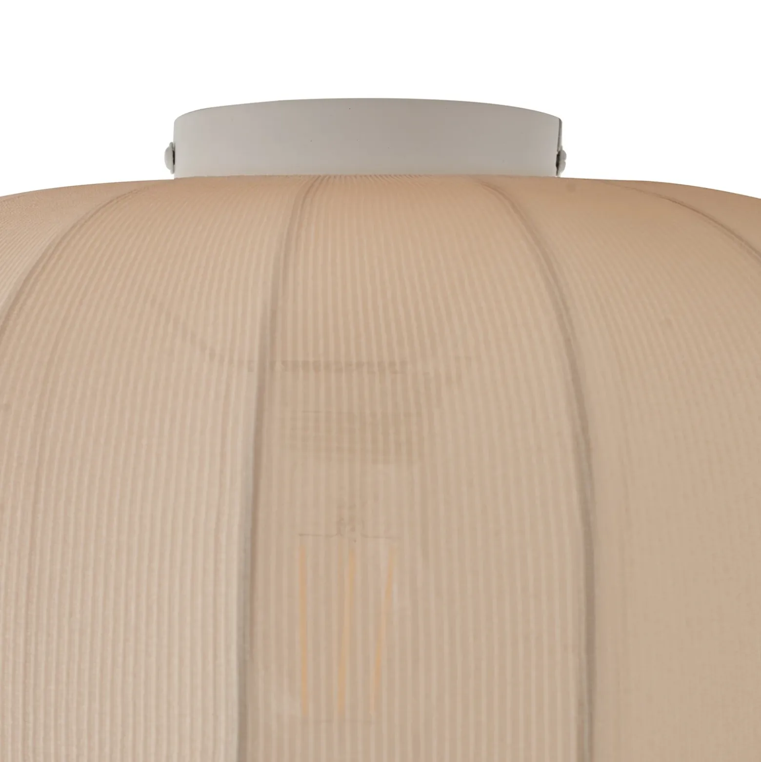Plafón Lindby Helin, beige, tela, Ø 35 cm
