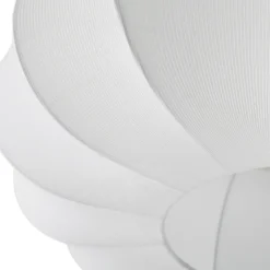 Plafón Lindby Helin, blanca, Ø 60 cm, textil, 3 x E27