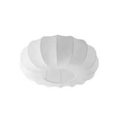 Plafón Lindby Helin, blanca, Ø 60 cm, textil, 3 x E27