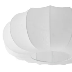 Plafón Lindby Helin, blanca, Ø 60 cm, textil, 3 x E27