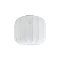 Plafón Lindby Helin, blanco, tela, Ø 35 cm