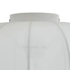 Plafón Lindby Helin, blanco, tela, Ø 35 cm