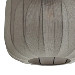 Plafón Lindby Helin, gris, tela, Ø 35 cm
