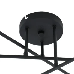 Plafón Lindby Isamer, gris humo, Ø 80 cm, globo