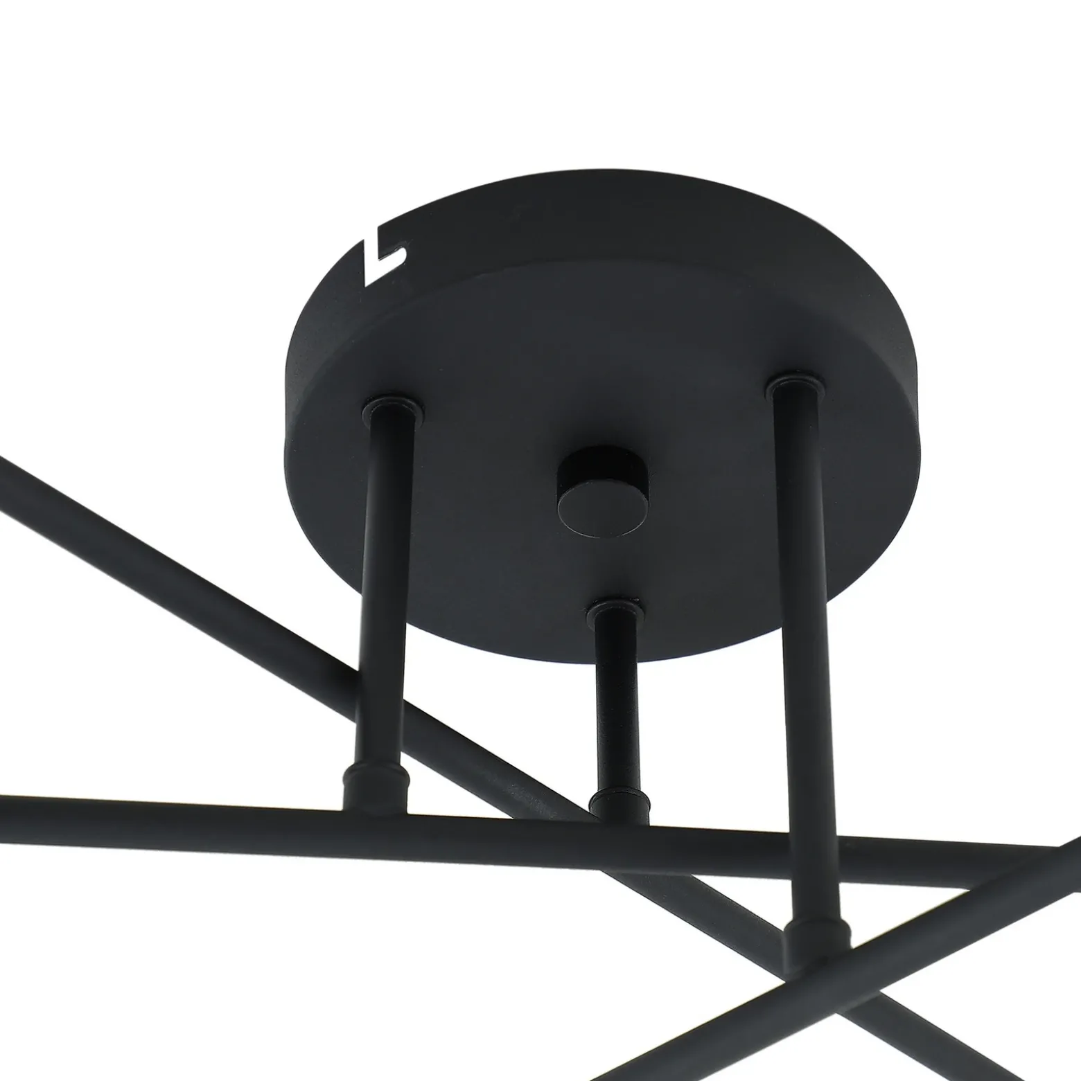 Plafón Lindby Isamer, gris humo, Ø 80 cm, globo
