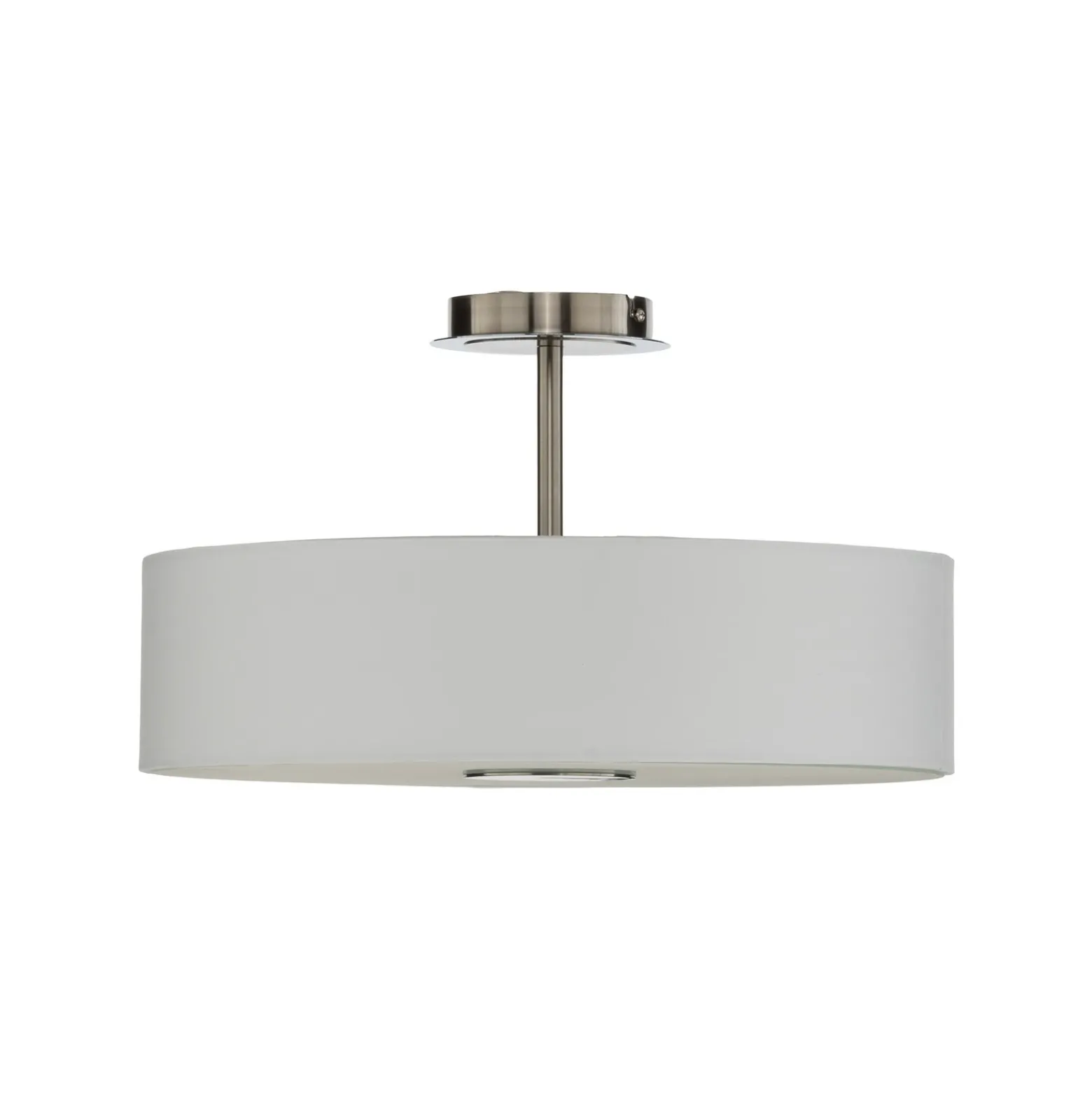 Plafón Lindby Josia, blanco, tela, Ø 47 cm, E27