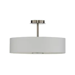 Plafón Lindby Josia, blanco, tela, Ø 47 cm, E27