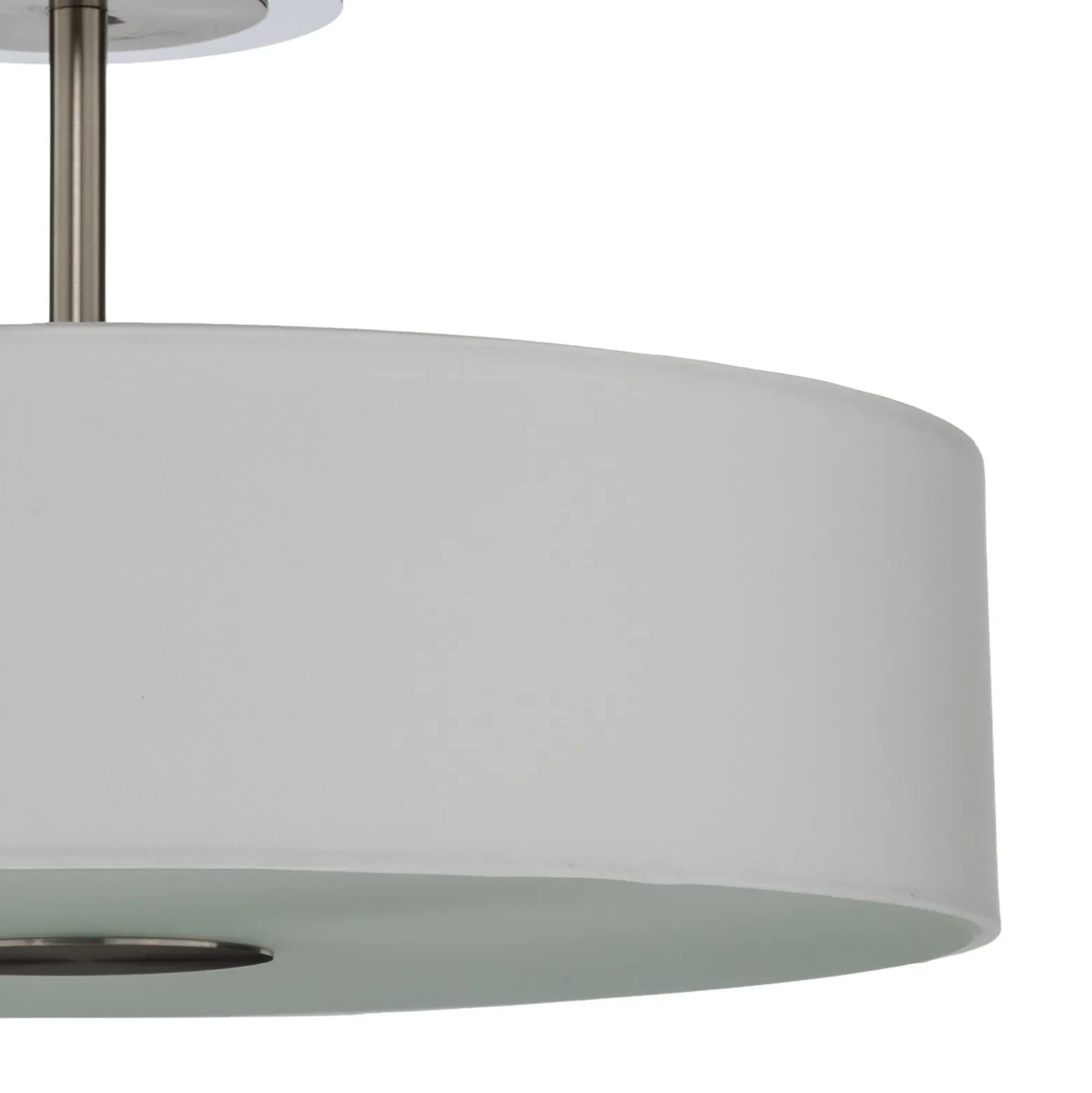 Plafón Lindby Josia, blanco, tela, Ø 47 cm, E27