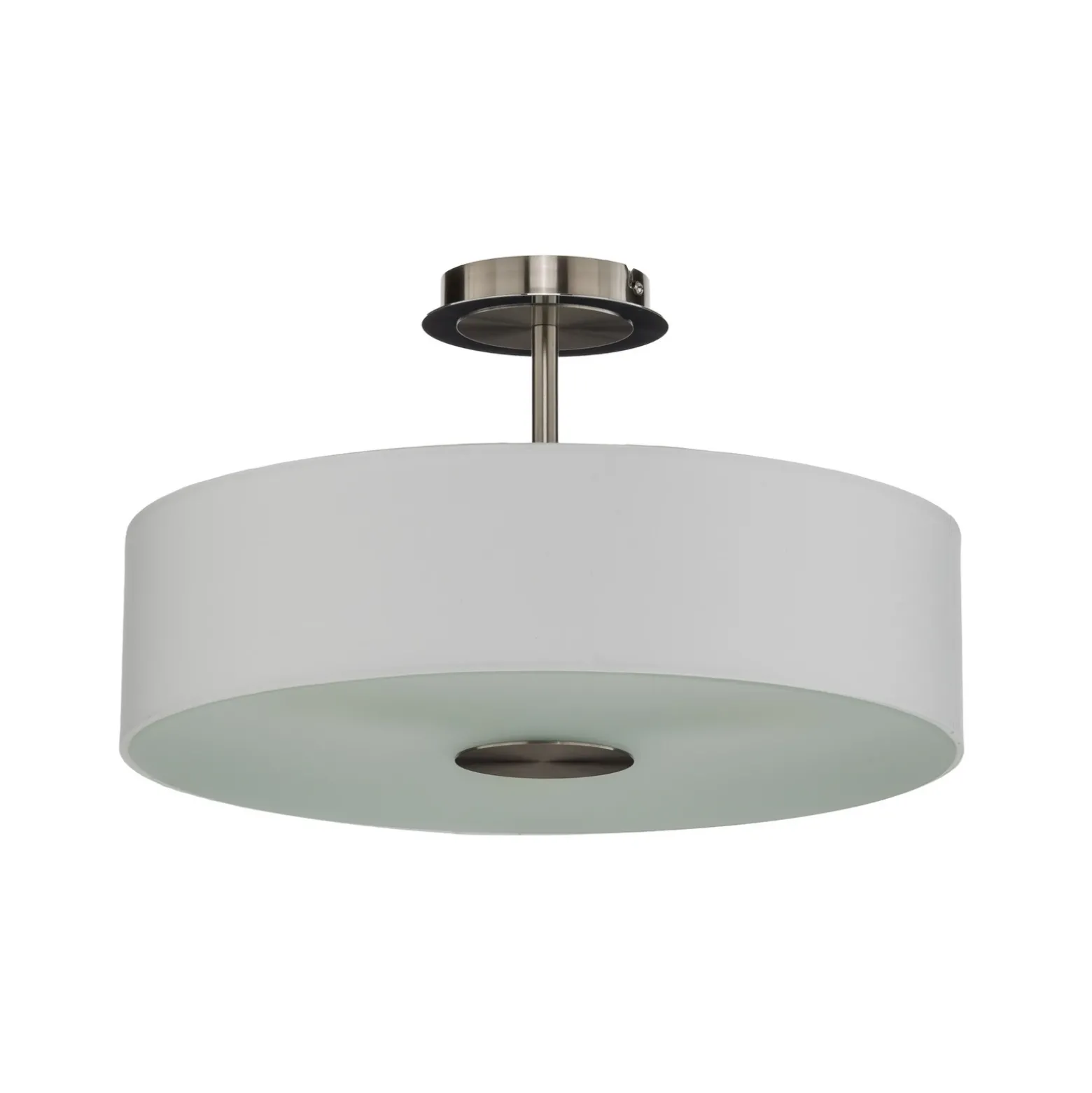 Plafón Lindby Josia, blanco, tela, Ø 47 cm, E27